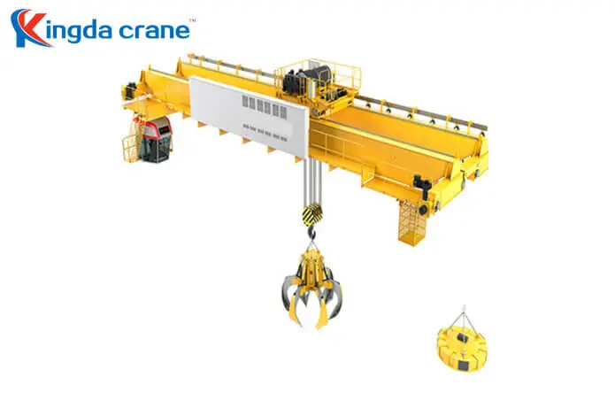 grab and electromagnet double girder overhead crane