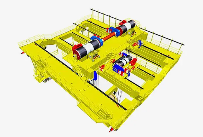 four girder ladle crane